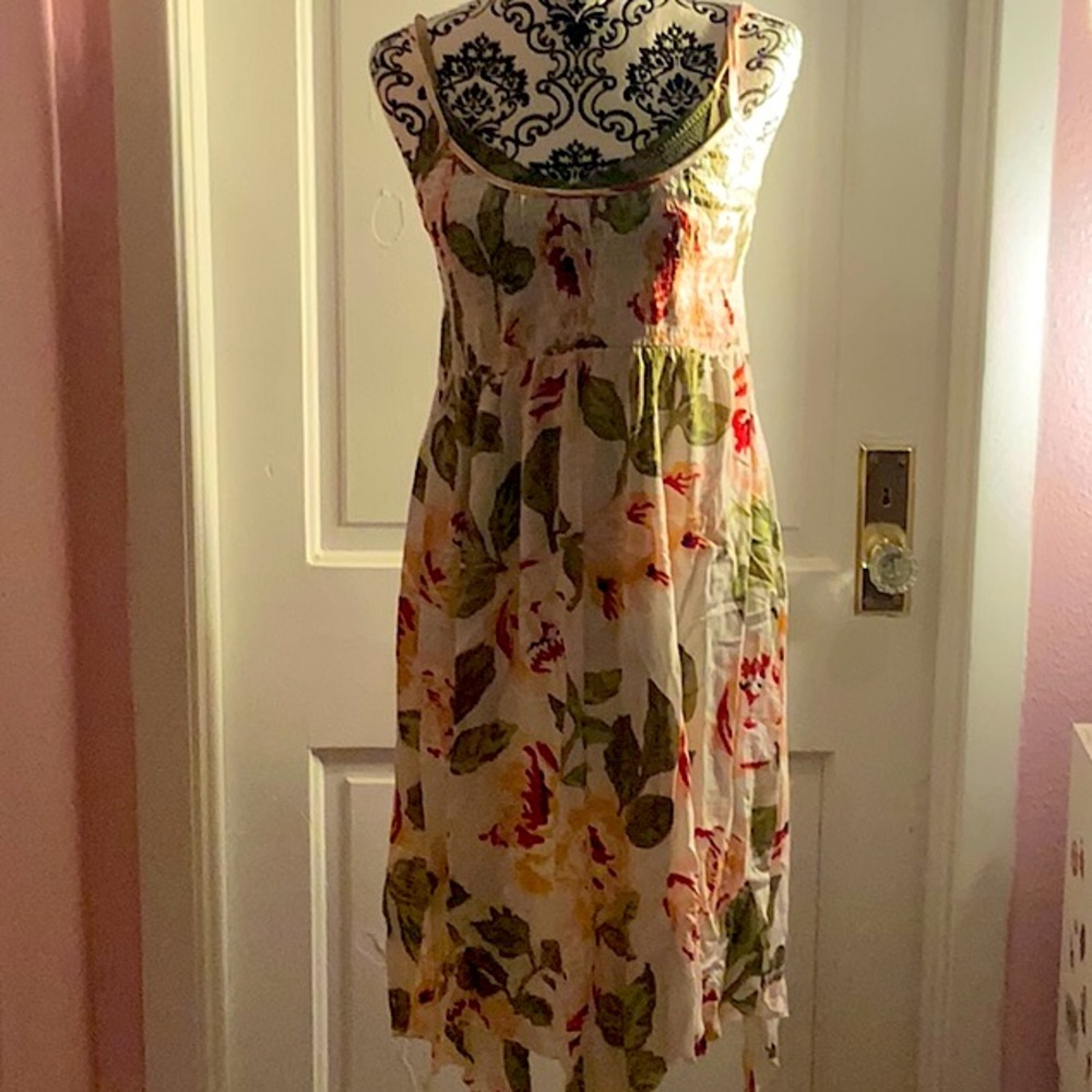 Spaghetti strap floral print dress